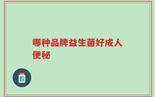 哪种品牌益生菌好成人便秘