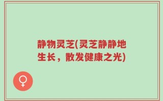 静物灵芝(灵芝静静地生长，散发健康之光)