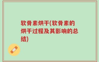 软骨素烘干(软骨素的烘干过程及其影响的总结)