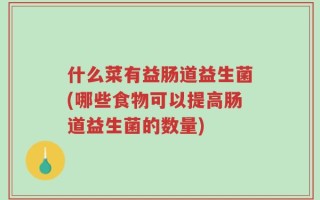 什么菜有益肠道益生菌(哪些食物可以提高肠道益生菌的数量)