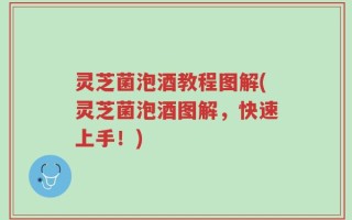 灵芝菌泡酒教程图解(灵芝菌泡酒图解，快速上手！)