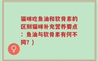 猫咪吃鱼油和软骨素的区别猫咪补充营养要点：鱼油与软骨素有何不同？)