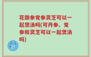 花旗参党参灵芝可以一起煲汤吗(可丹参、党参和灵芝可以一起煲汤吗)