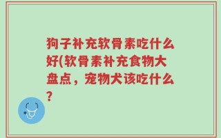 狗子补充软骨素吃什么好(软骨素补充食物大盘点，宠物犬该吃什么？