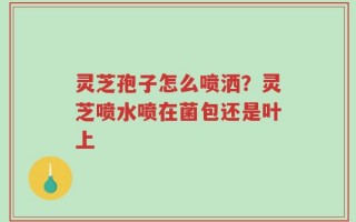 灵芝孢子怎么喷洒？灵芝喷水喷在菌包还是叶上