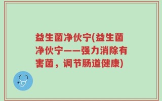 益生菌净伙宁(益生菌净伙宁——强力消除有害菌，调节肠道健康)