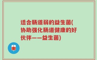 适合肠道弱的益生菌(协助强化肠道健康的好伙伴——益生菌)