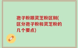 孢子粉跟灵芝粉区别(区分孢子粉和灵芝粉的几个要点)
