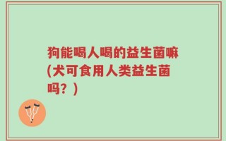 狗能喝人喝的益生菌嘛(犬可食用人类益生菌吗？)