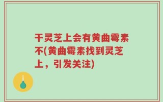 干灵芝上会有黄曲霉素不(黄曲霉素找到灵芝上，引发关注)