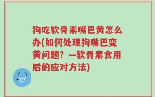 狗吃软骨素嘴巴黄怎么办(如何处理狗嘴巴变黄问题？—软骨素食用后的应对方法)