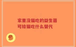 家里没猫吃的益生菌 可给猫吃什么替代