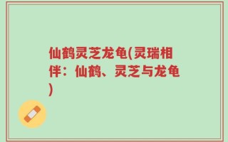 仙鹤灵芝龙龟(灵瑞相伴：仙鹤、灵芝与龙龟)