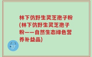林下仿野生灵芝孢子粉(林下仿野生灵芝孢子粉——自然生态绿色营养补益品)