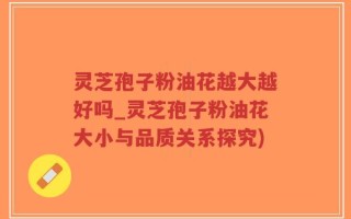 灵芝孢子粉油花越大越好吗_灵芝孢子粉油花大小与品质关系探究)