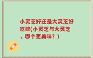 小灵芝好还是大灵芝好吃些(小灵芝与大灵芝，哪个更美味？)