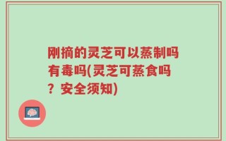刚摘的灵芝可以蒸制吗有毒吗(灵芝可蒸食吗？安全须知)