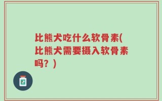 比熊犬吃什么软骨素(比熊犬需要摄入软骨素吗？)