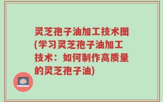 灵芝孢子油加工技术图(学习灵芝孢子油加工技术：如何制作高质量的灵芝孢子油)