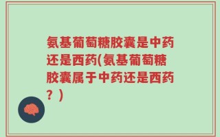 氨基葡萄糖胶囊是中药还是西药(氨基葡萄糖胶囊属于中药还是西药？)