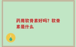 药用软骨素好吗？软骨素是什么
