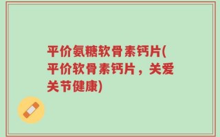 平价氨糖软骨素钙片(平价软骨素钙片，关爱关节健康)