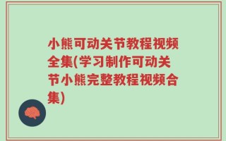 小熊可动关节教程视频全集(学习制作可动关节小熊完整教程视频合集)