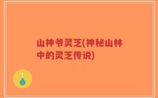 山神爷灵芝(神秘山林中的灵芝传说)