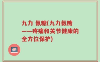 九力 氨糖(九力氨糖——疼痛和关节健康的全方位保护)