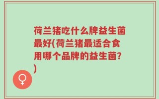 荷兰猪吃什么牌益生菌最好(荷兰猪最适合食用哪个品牌的益生菌？)