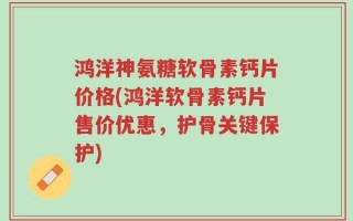鸿洋神氨糖软骨素钙片价格(鸿洋软骨素钙片售价优惠，护骨关键保护)