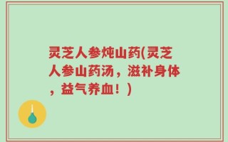 灵芝人参炖山药(灵芝人参山药汤，滋补身体，益气养血！)