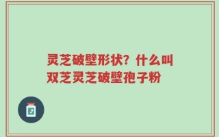 灵芝破壁形状？什么叫双芝灵芝破壁孢子粉