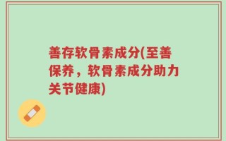 善存软骨素成分(至善保养，软骨素成分助力关节健康)