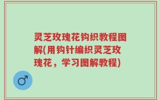 灵芝玫瑰花钩织教程图解(用钩针编织灵芝玫瑰花，学习图解教程)