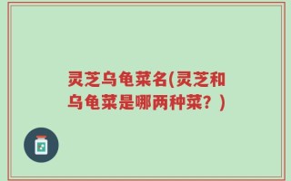 灵芝乌龟菜名(灵芝和乌龟菜是哪两种菜？)