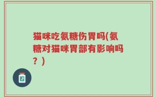 猫咪吃氨糖伤胃吗(氨糖对猫咪胃部有影响吗？)