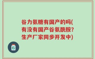 谷力氨糖有国产的吗(有没有国产谷氨酰胺？生产厂家同步开发中)