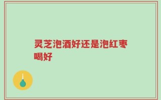 灵芝泡酒好还是泡红枣喝好