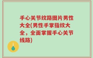 手心关节纹路图片男性大全(男性手掌指纹大全，全面掌握手心关节线路)