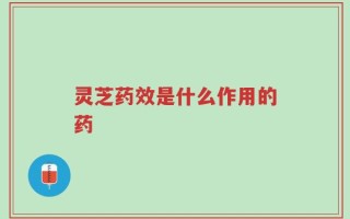 灵芝药效是什么作用的药