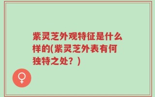 紫灵芝外观特征是什么样的(紫灵芝外表有何独特之处？)