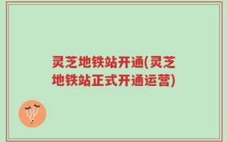 灵芝地铁站开通(灵芝地铁站正式开通运营)