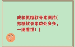 成箱氨糖软骨素图片(氨糖软骨素益处多多，一图看懂！)
