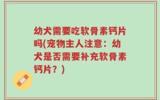 幼犬需要吃软骨素钙片吗(宠物主人注意：幼犬是否需要补充软骨素钙片？)