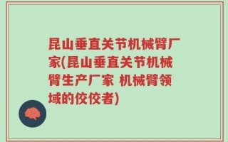 昆山垂直关节机械臂厂家(昆山垂直关节机械臂生产厂家 机械臂领域的佼佼者)