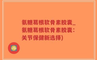 氨糖葛根软骨素胶囊_氨糖葛根软骨素胶囊：关节保健新选择)