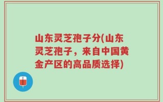 山东灵芝孢子分(山东灵芝孢子，来自中国黄金产区的高品质选择)