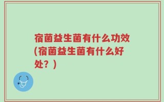 宿菌益生菌有什么功效(宿菌益生菌有什么好处？)