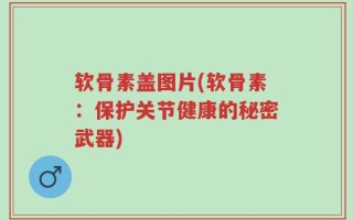 软骨素盖图片(软骨素：保护关节健康的秘密武器)